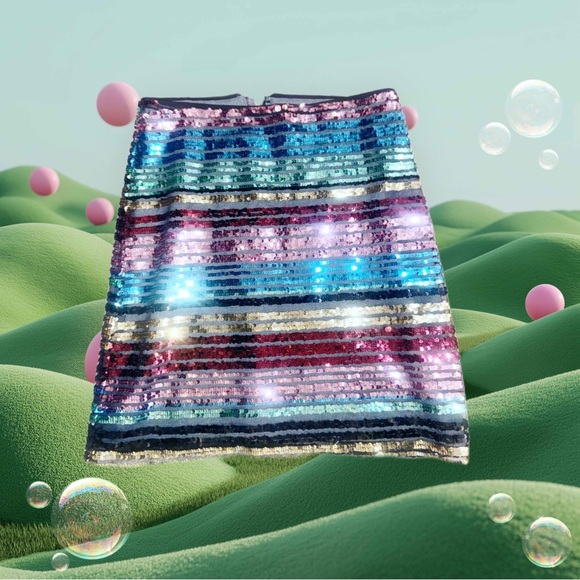 ANTHROPOLOGY MOULINETTE SOEURS sequin mini size 6! - Picture 6 of 8